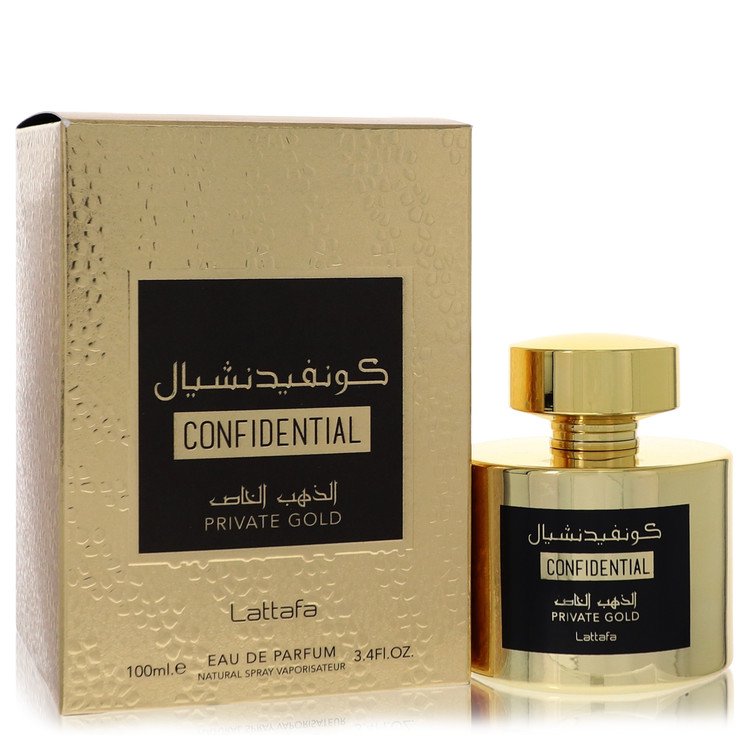 Lattafa Confidential Private Gold Eau De Parfum Spray (Unisex) By Lattafa